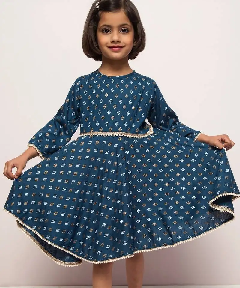 Charming rayon frock for little girls