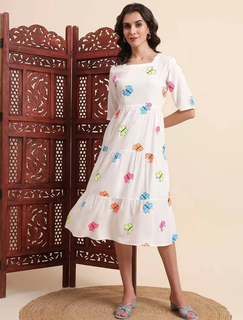 Aayumi new floral printed flared maxi dress