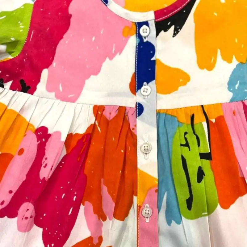 Charming two-piece full sleeves poly crepe set for baby girls-multiolor