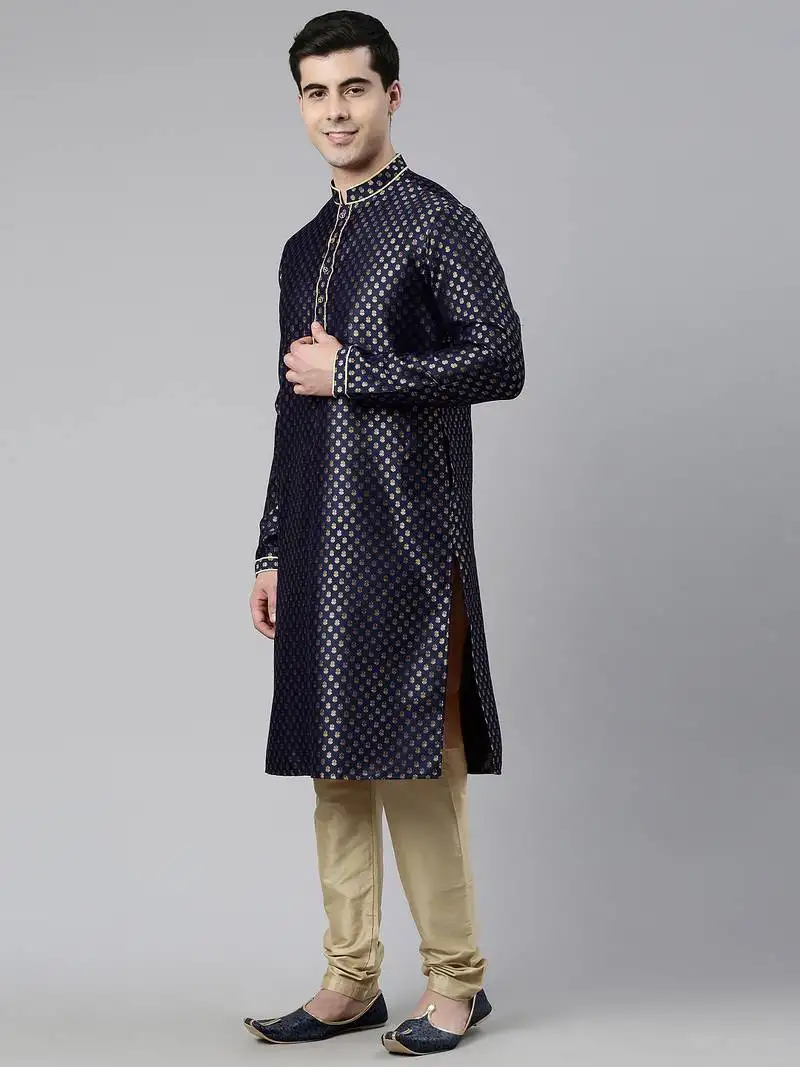 Navy banarasi fesive kurta pajama