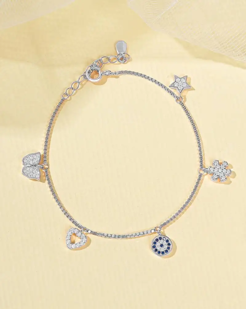 Butterfly blue charm bracelet