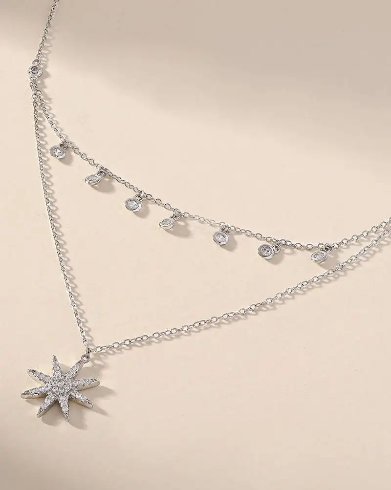 Touch925 enigmatic eight star necklace