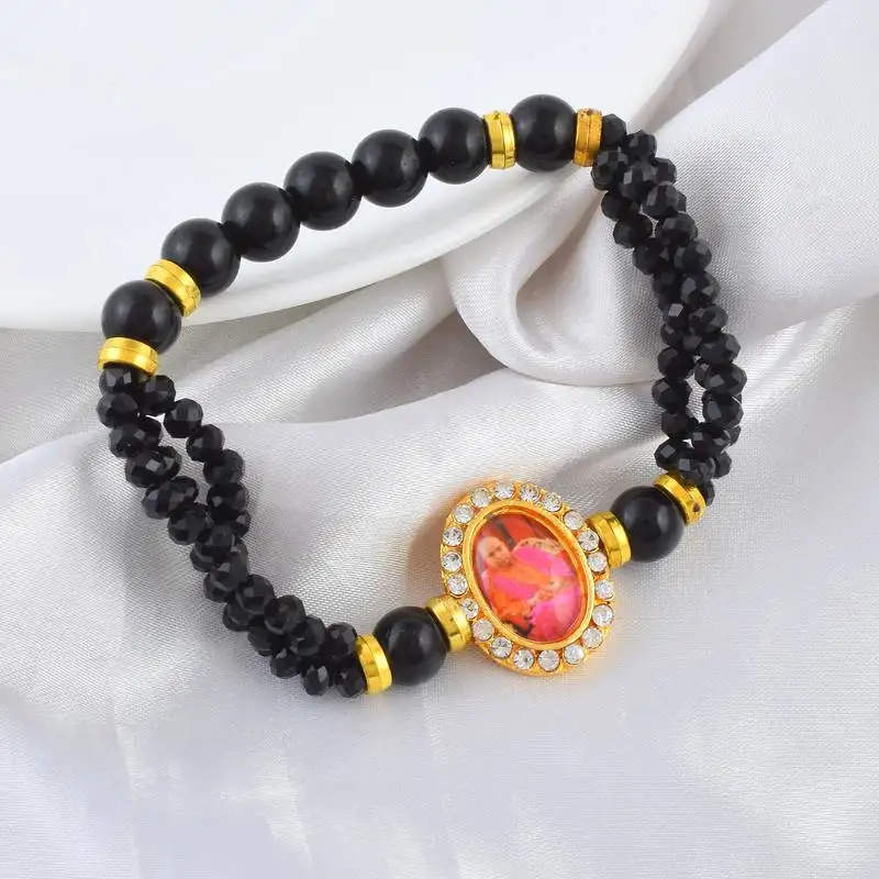 Facetted black onyx guriji bracelet