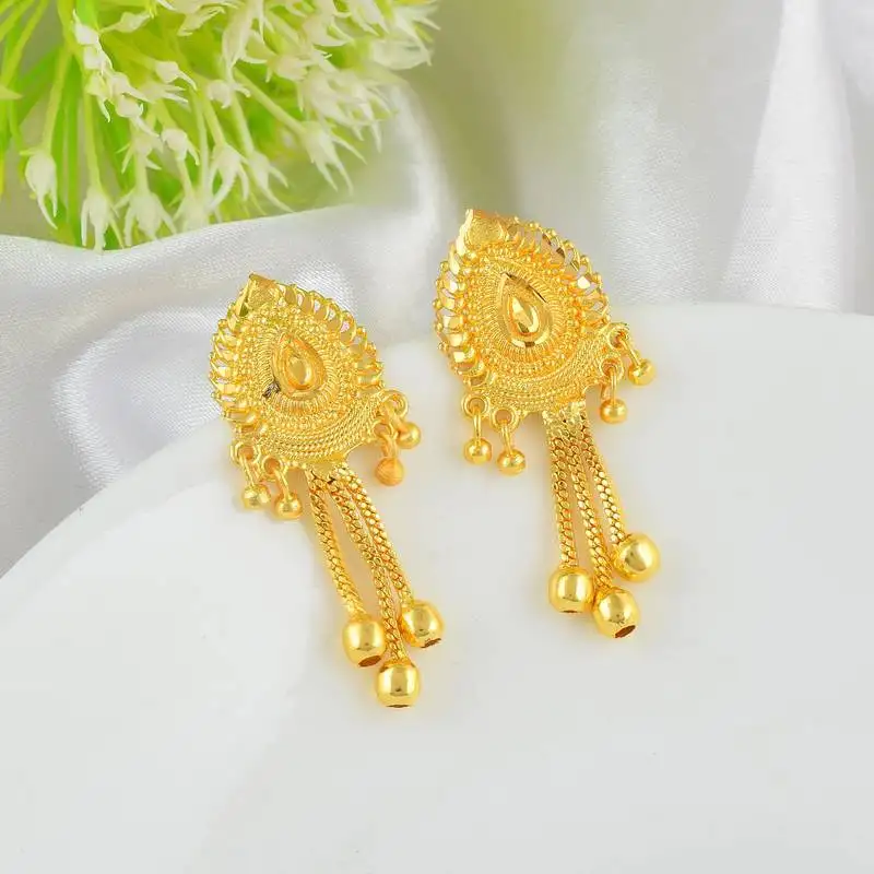 Brass micron handmade traditional stud earrings