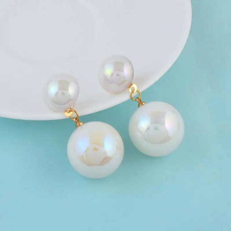 Faux opal stud earrings women