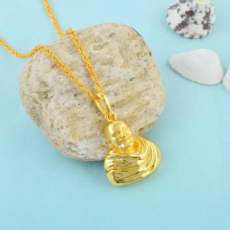 Brass micron gold baba neem karoli pendant