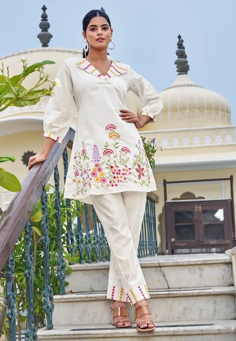 Darika slate embroidery co-ord set