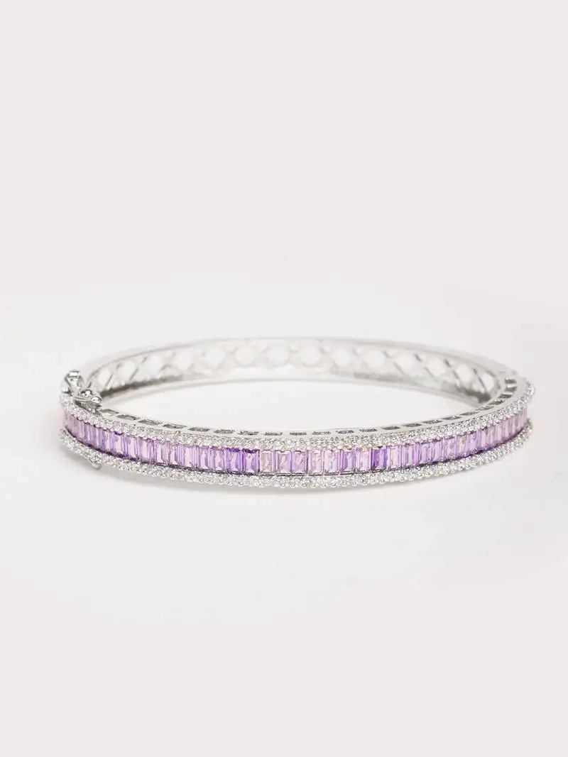 Silver plated purple bracelet