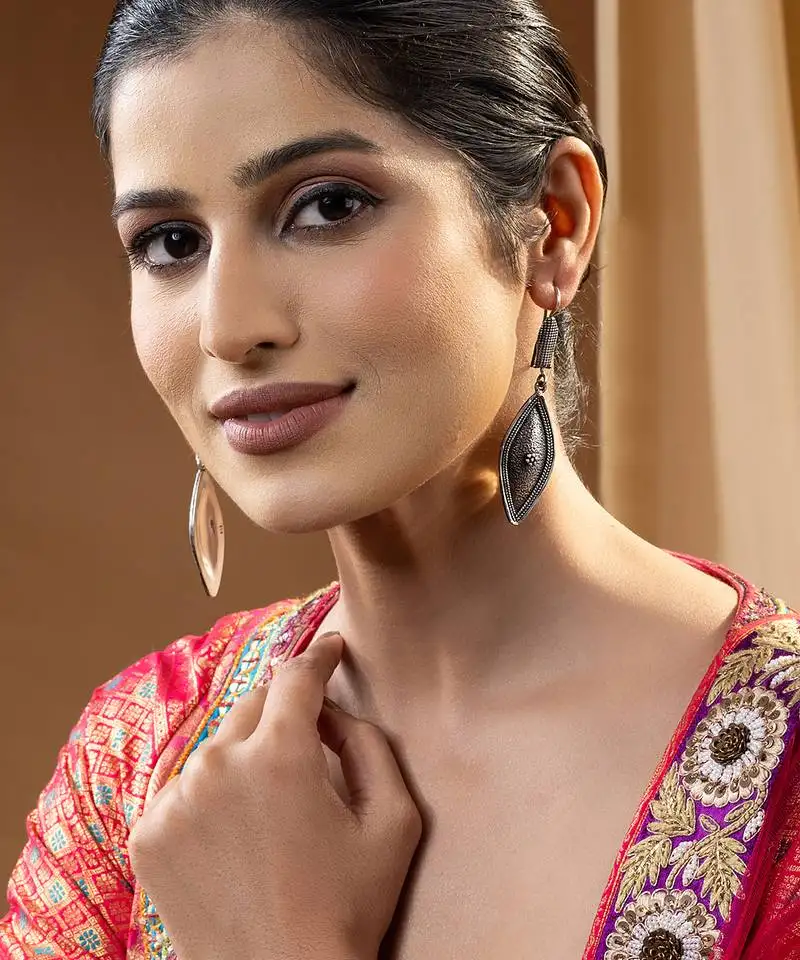 Forest leaf silver earrings