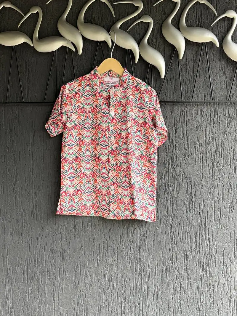Multicolor printed cotton shirt