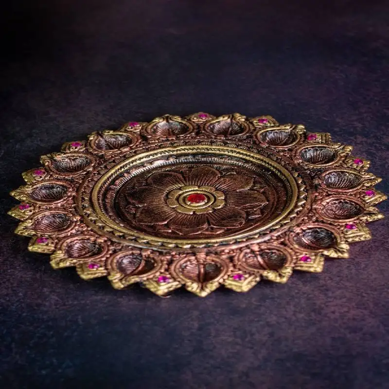 The handicraftian 14 diya plate
