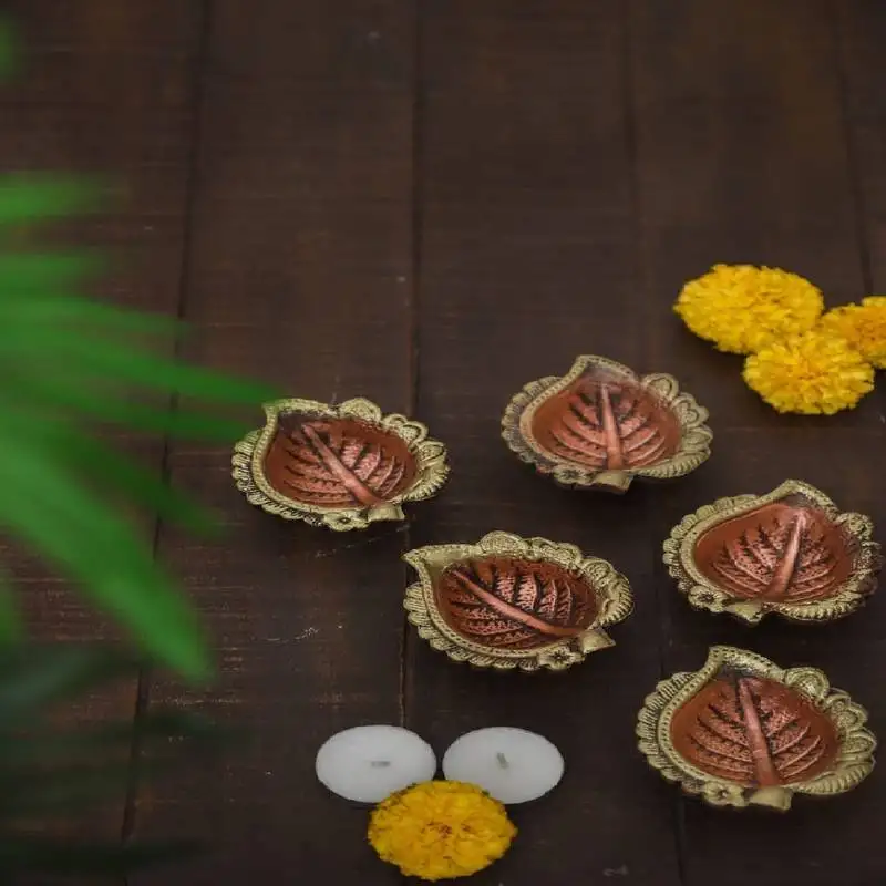 The handicraftian peepal diya set of 12