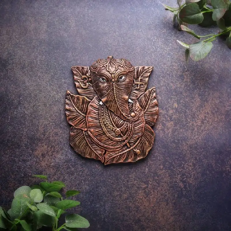 The handicraftian ganesh patta hanging plate