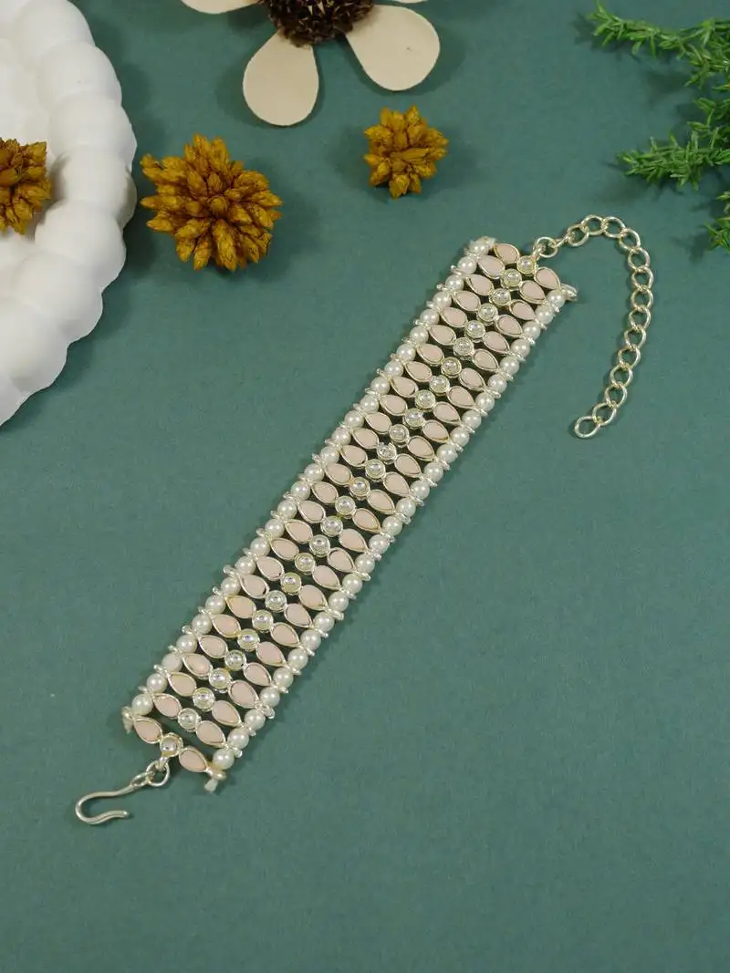 18k gold plated traditional ethnic adjustable bracelet for women & girls