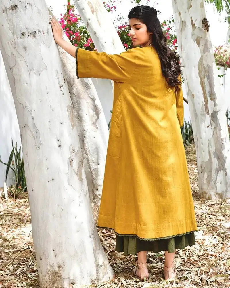Mustard sufi faiz co-ord set