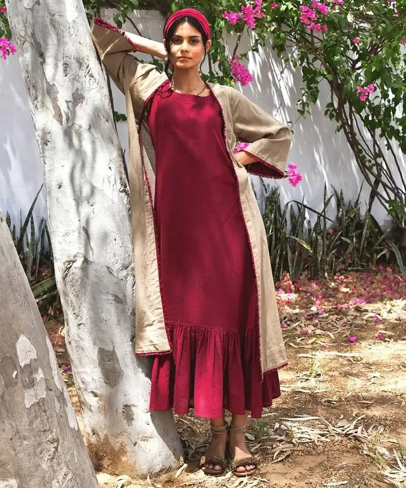 Beige sufi faiz co-ord set