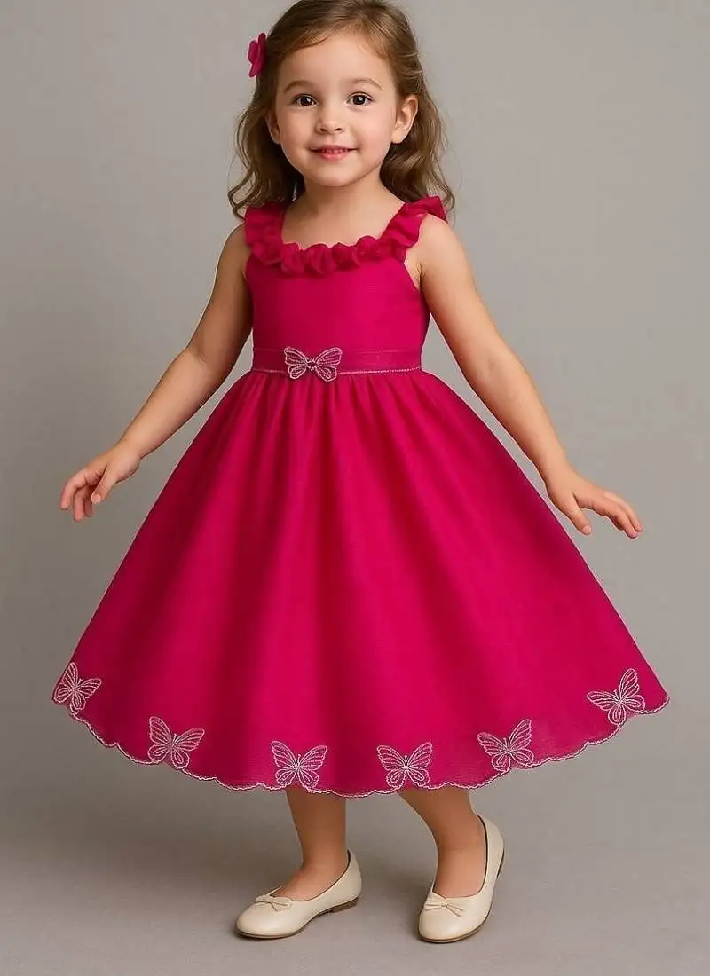 Ranipink soft space silk with diamond and panel work gown