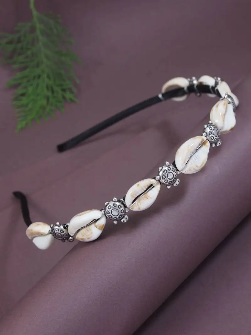 Women's ethnic boho style shell hairbands head piece hair accessories