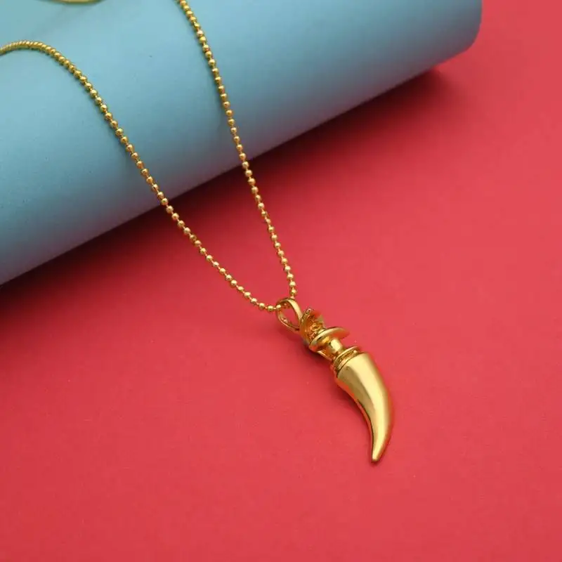 Gold color mala chain necklace