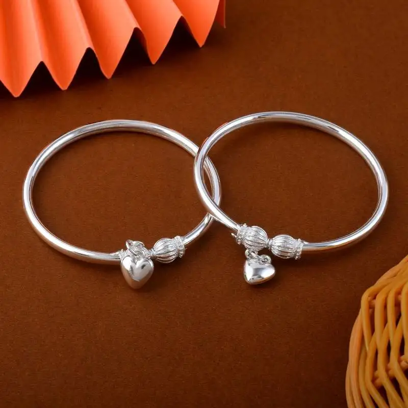 Beautiful silver color kids oxidised anklet designed for childrenâ€™s fashion jewelry and traditional wear