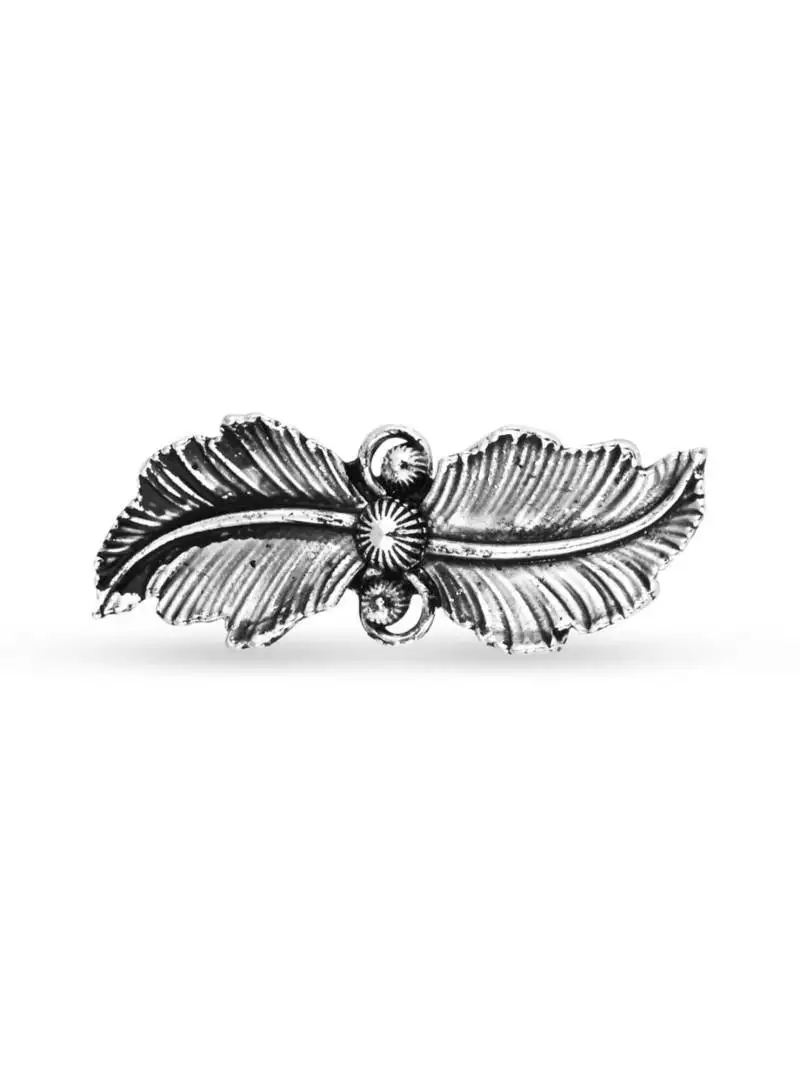 Navratri ethnic silver oxidised adjustable finger ring for women