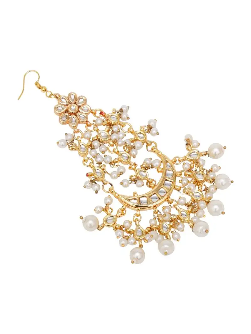 Gold-plated kundan-studded &