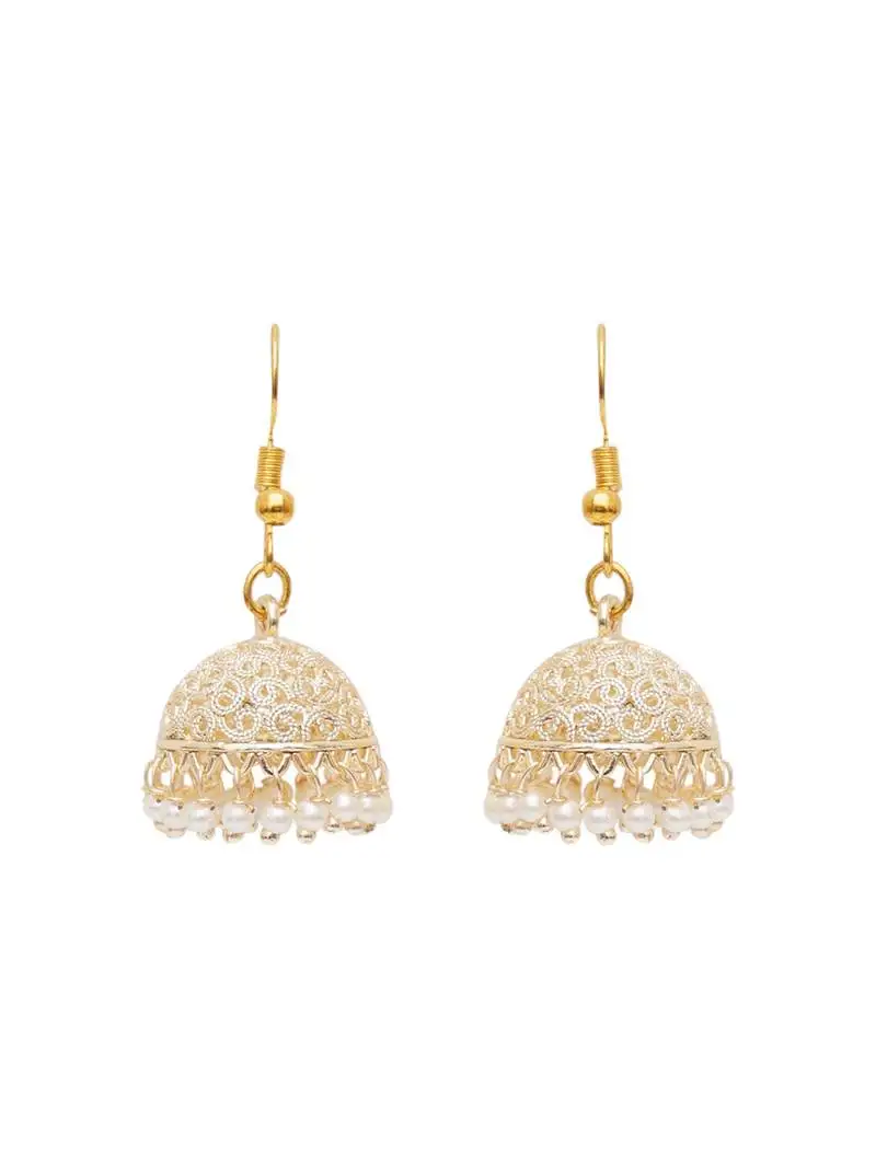 Girls gold plated jhumkas