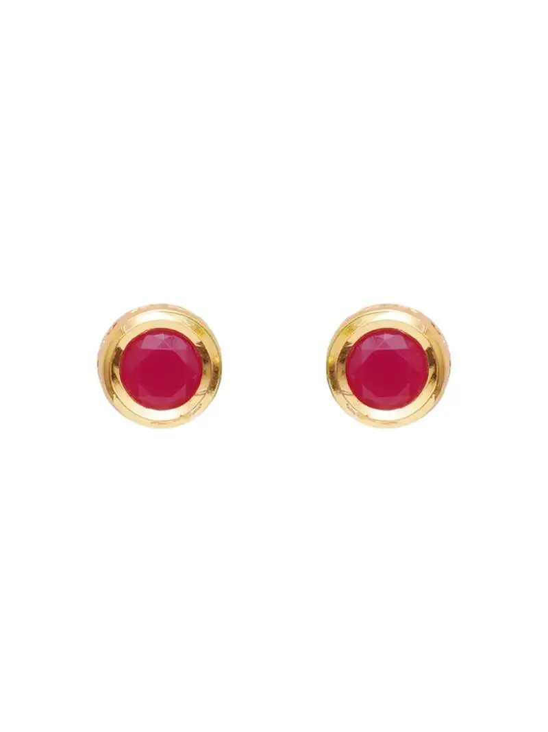 Girls gold plated studs earrings