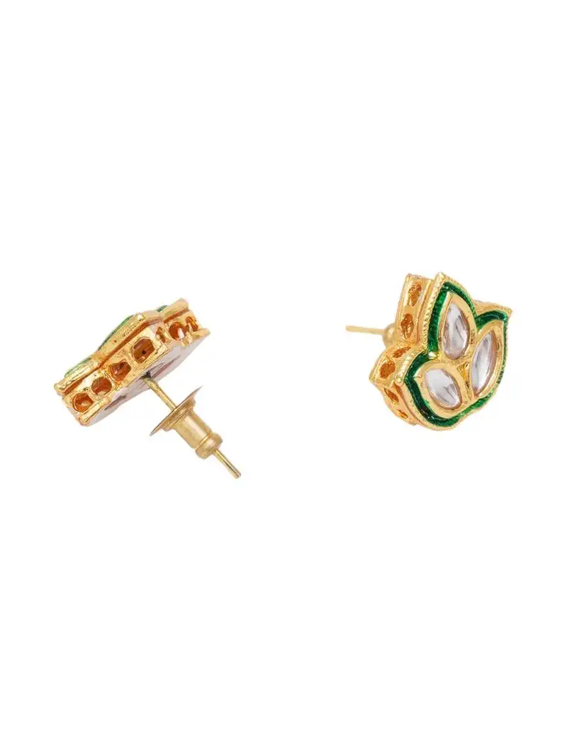 Gold-plated stud earrings