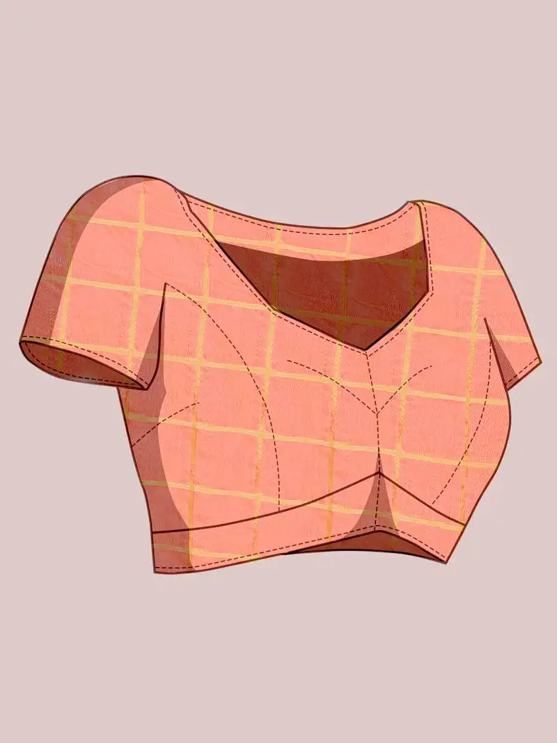 Orange weaving jari designer kota doriya saree with blouse piece