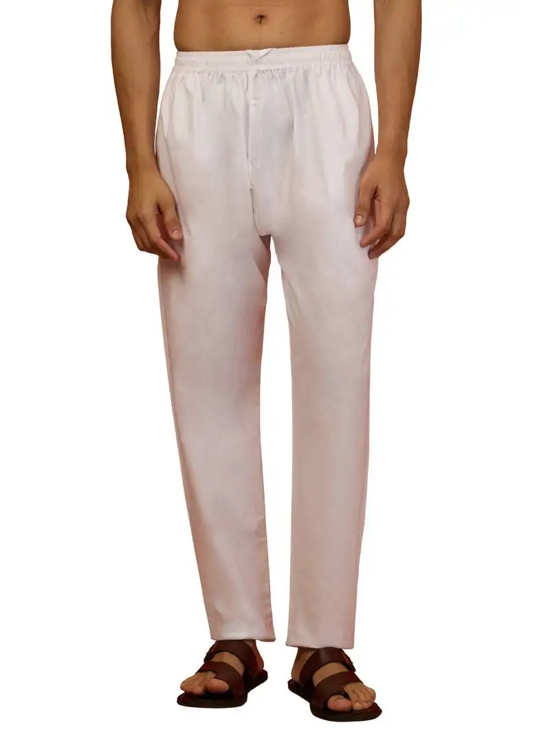 Men's white cotton pyjamas - premium simran cotton festive wear