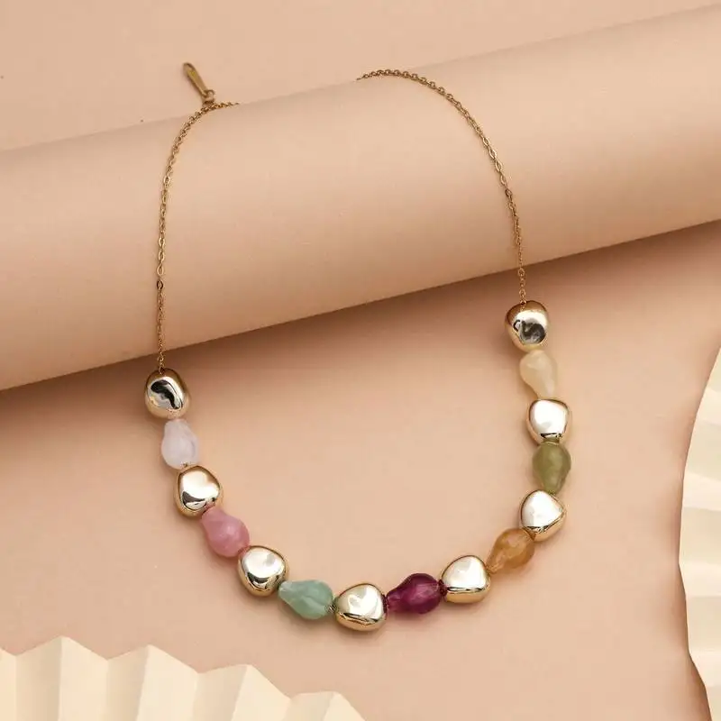 Assorted color anti tarnish necklace