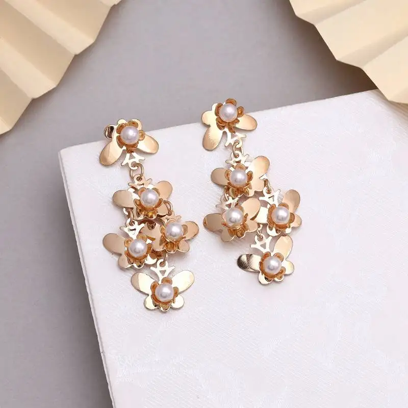 Gold color anti tarnish earrings