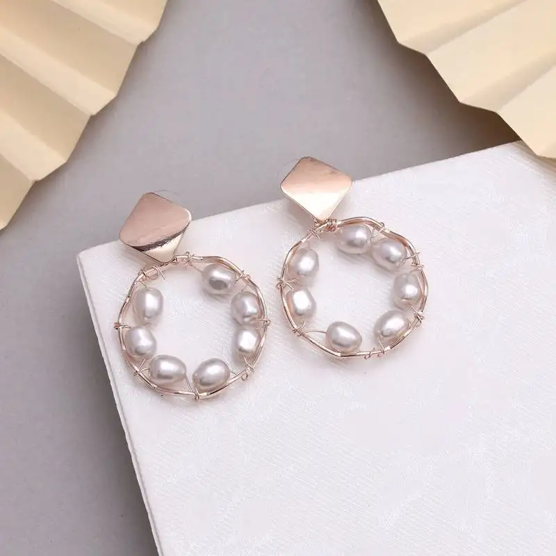 White color anti tarnish earrings