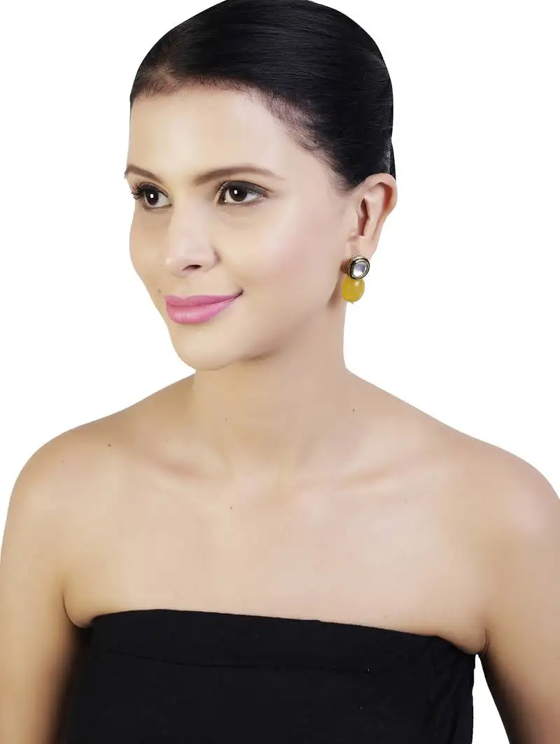 Yellow diamond earrings