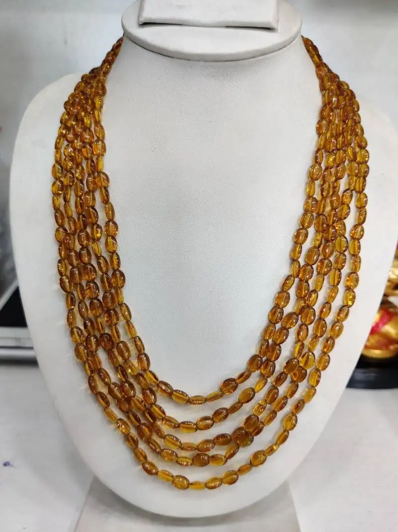 Brown jade necklaces