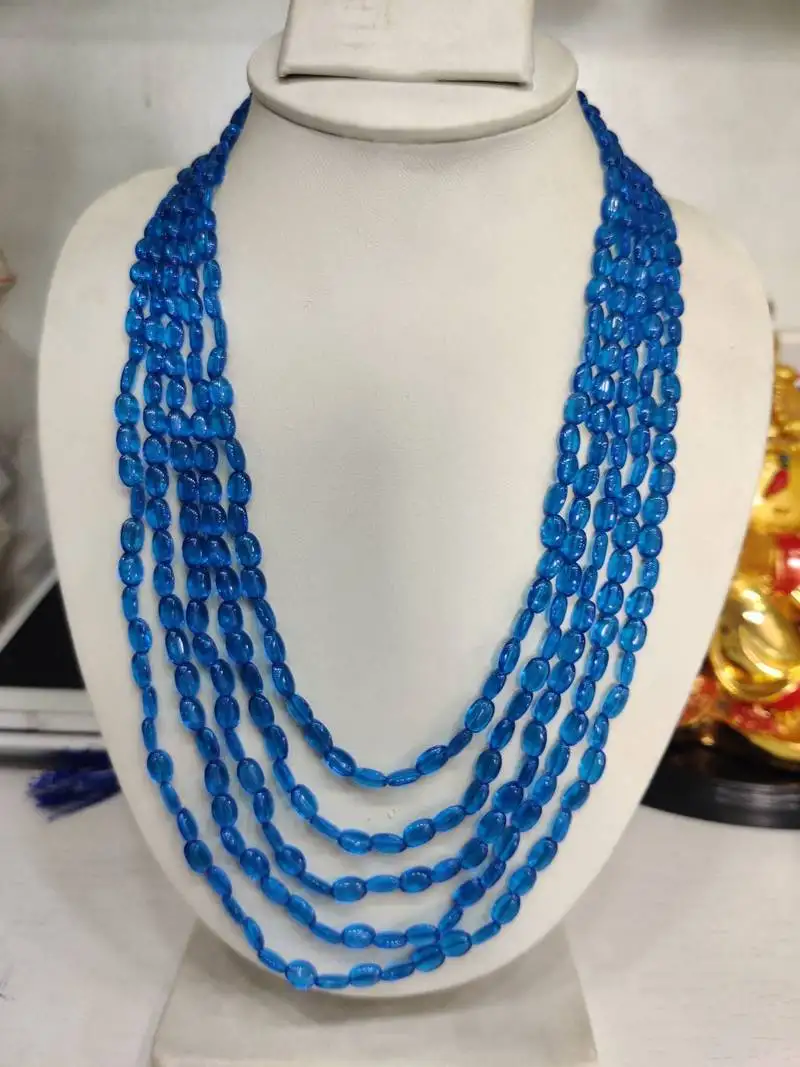 Blue jade necklaces