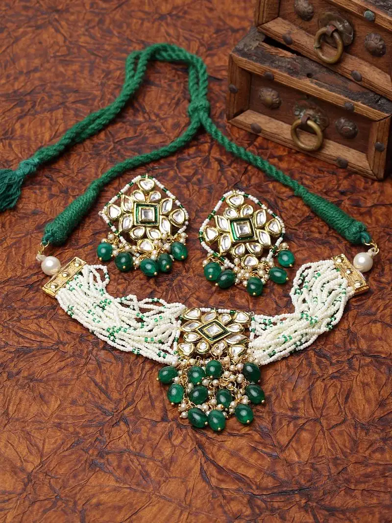 Green diamond jewellery-combo