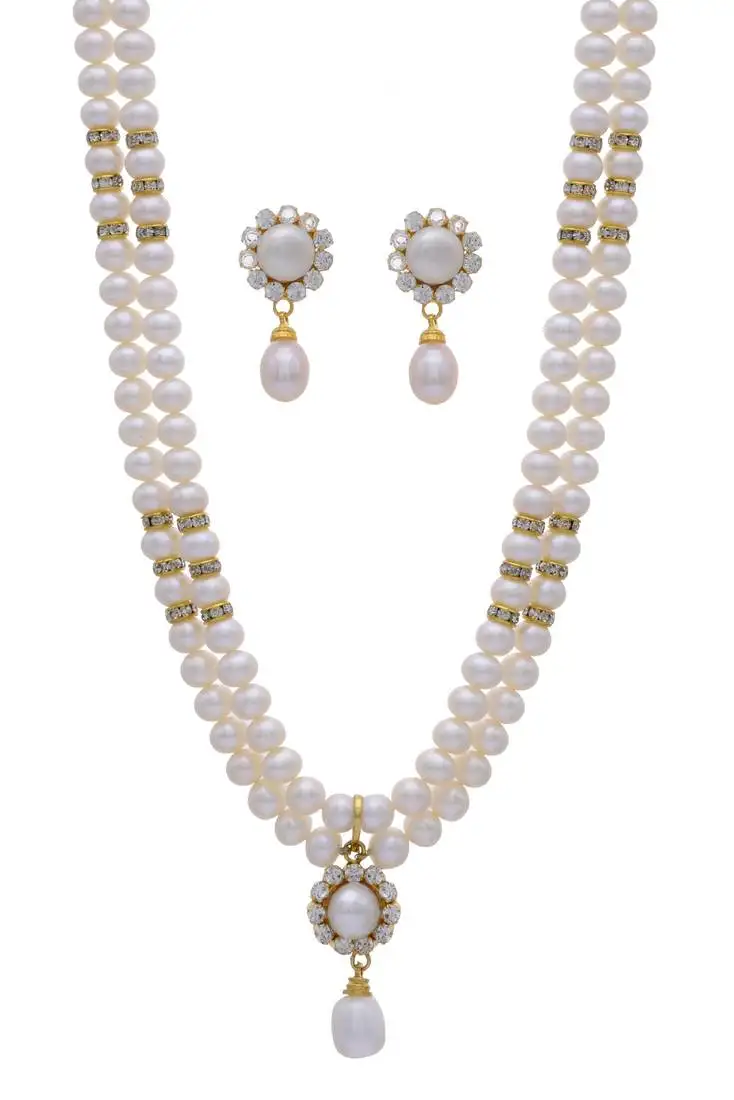 Natural fresh water pearl set of authenticity