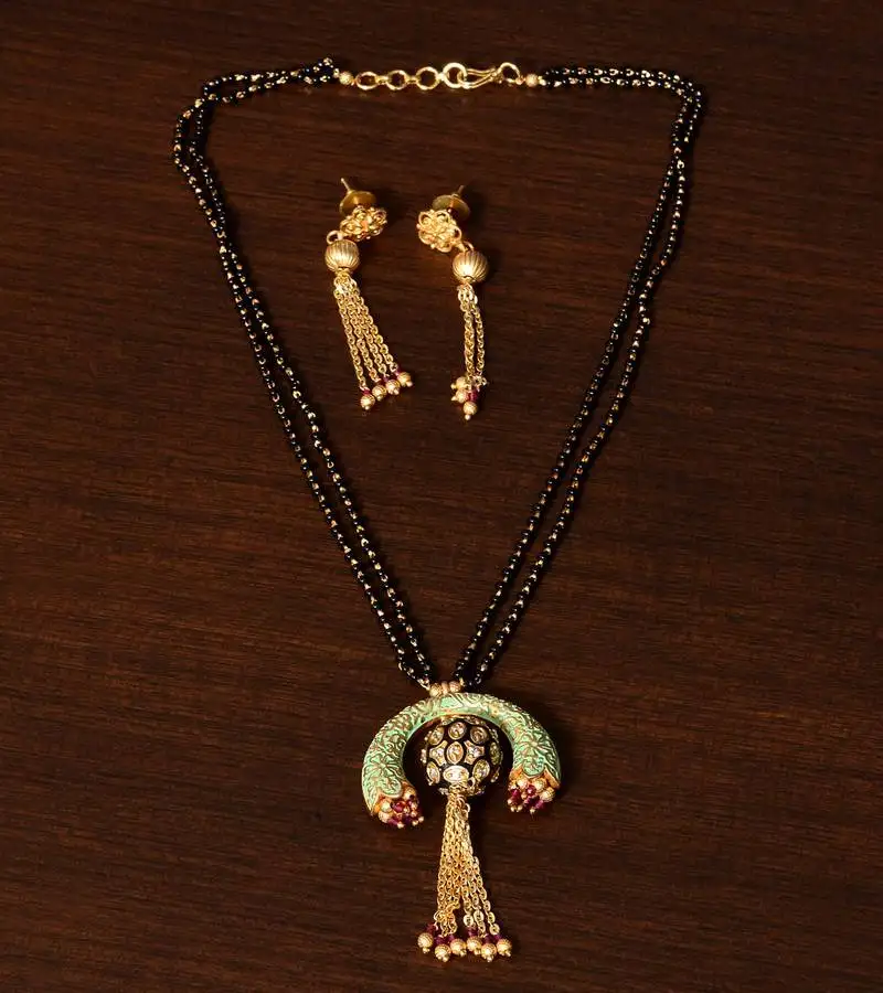 Meenakari worked designer mangalsutra ms12