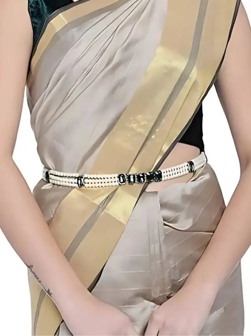 Gold plated traditional ethnic pearl stone adjustable kamarband::Belly chain::Kandora::Wait belt for women