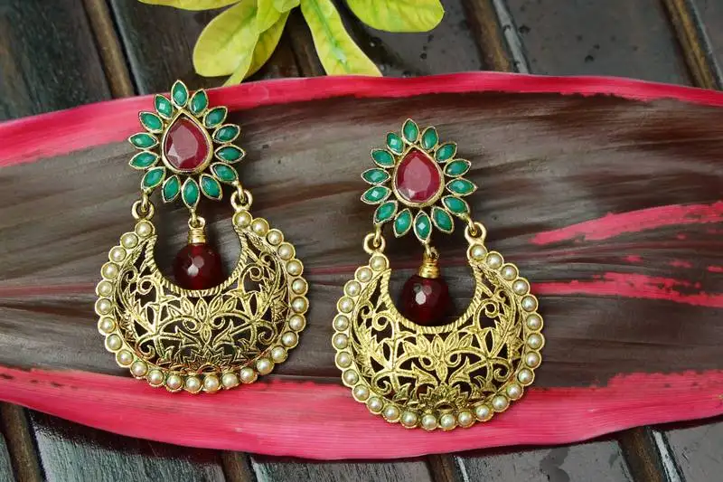 Multicolor onyx earrings