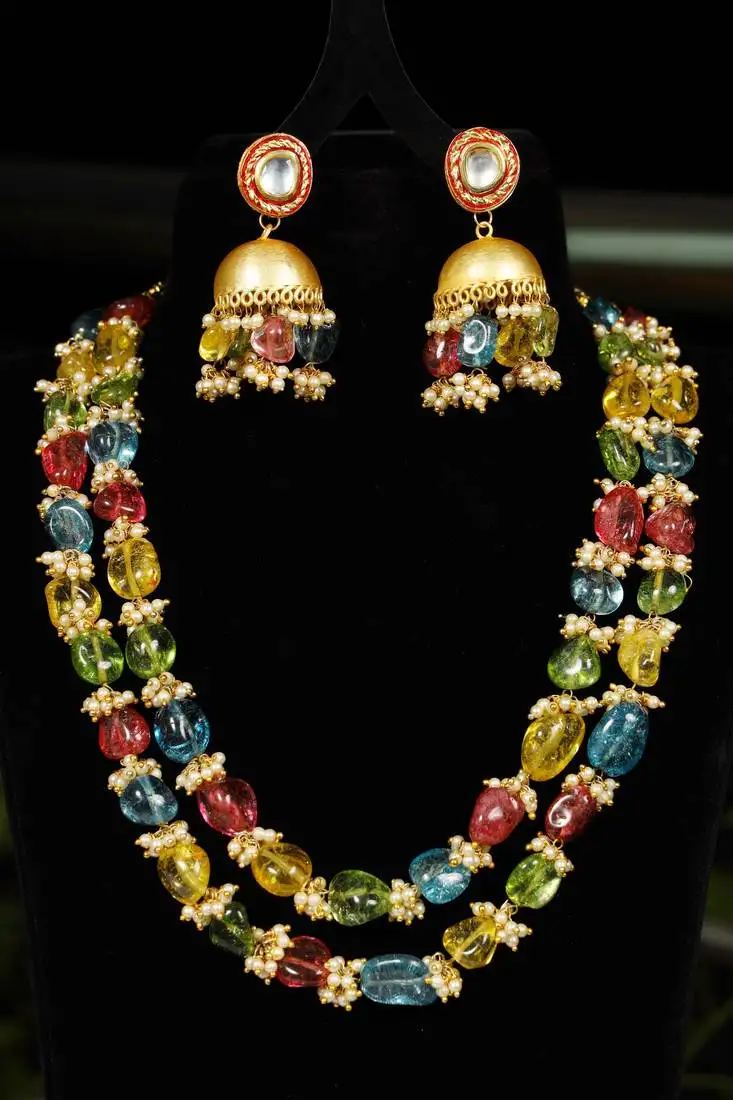 Multicolor onyx necklace-sets