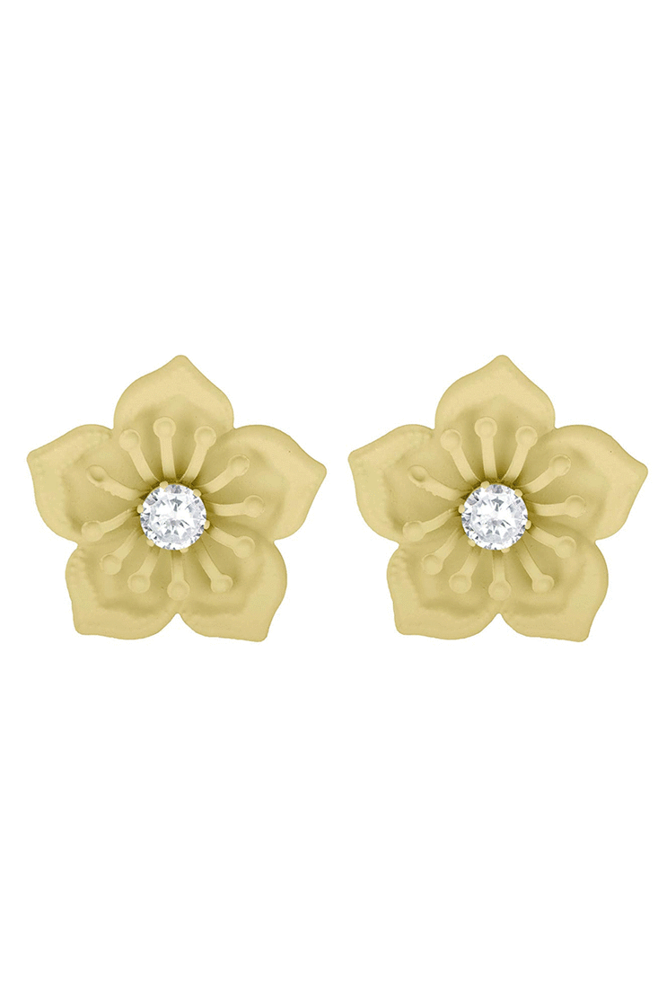 Yellow diamond studs