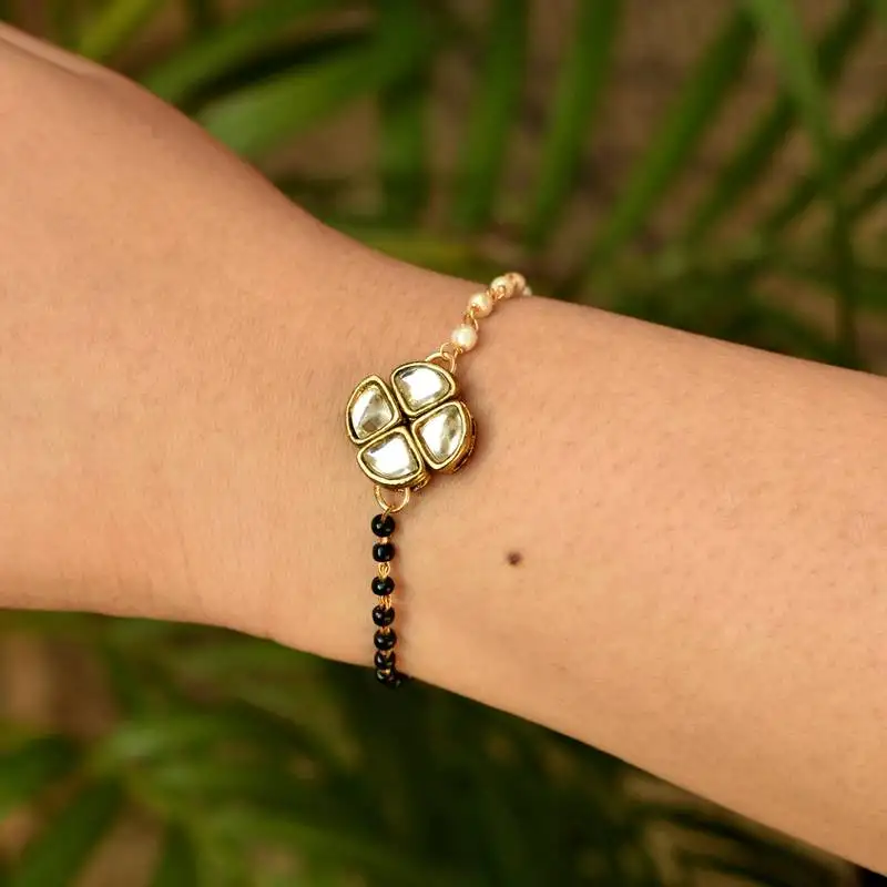 Kundan elegance mangalsutra bracelet