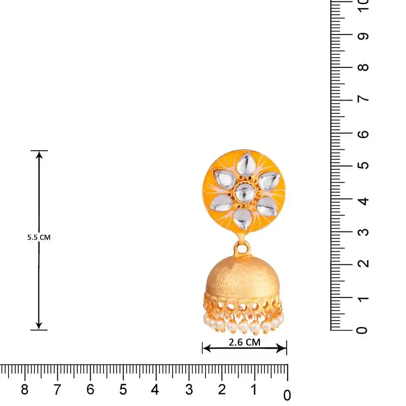 Yellow pearl earrings