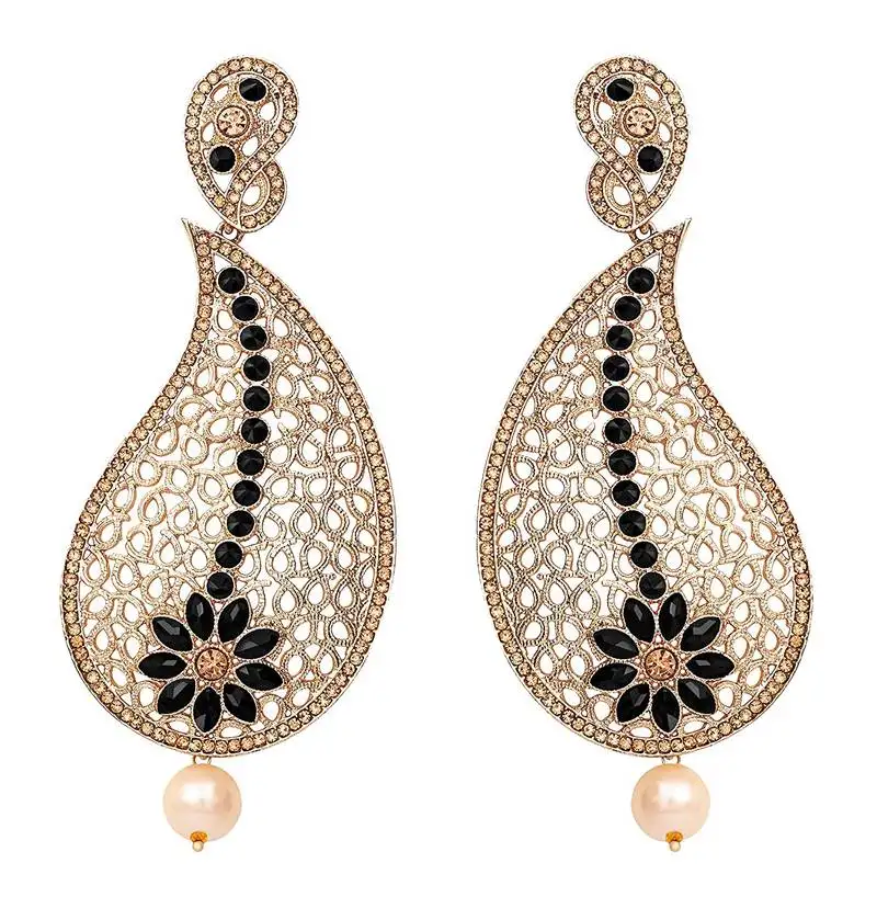 Black diamond earrings