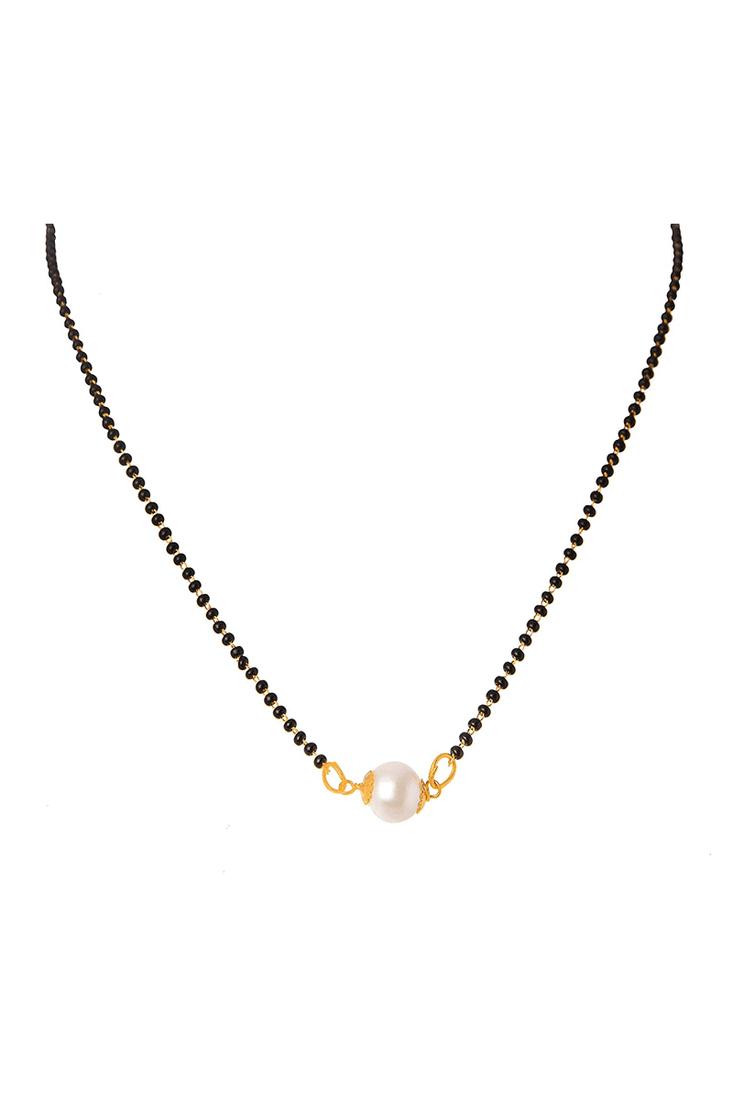 Yellow pearl mangalsutra