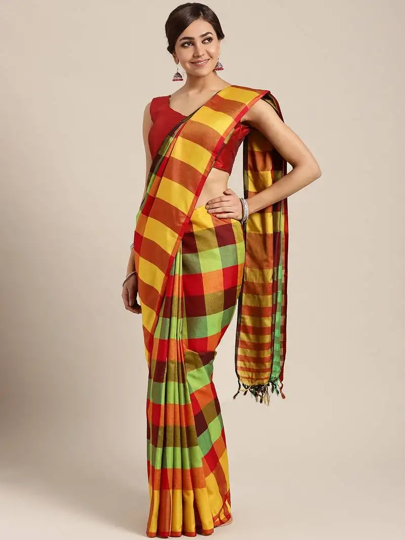 Green woven uppada silk saree with blouse