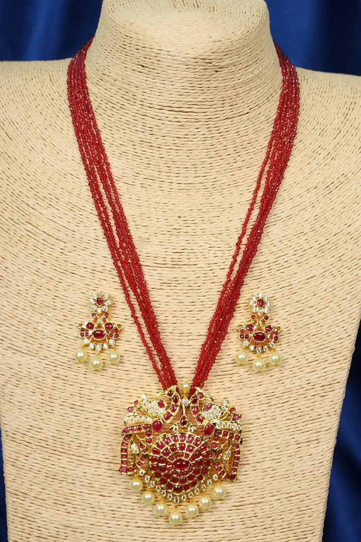 Multicolor cubic zirconia necklace-sets